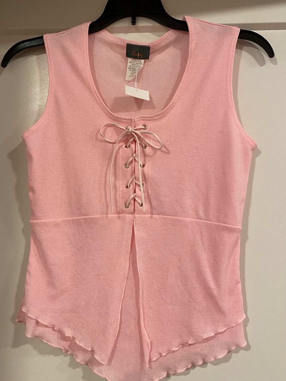 NWT Hiatus Light Pink Lace-Up  Corset Style top Juniors size M